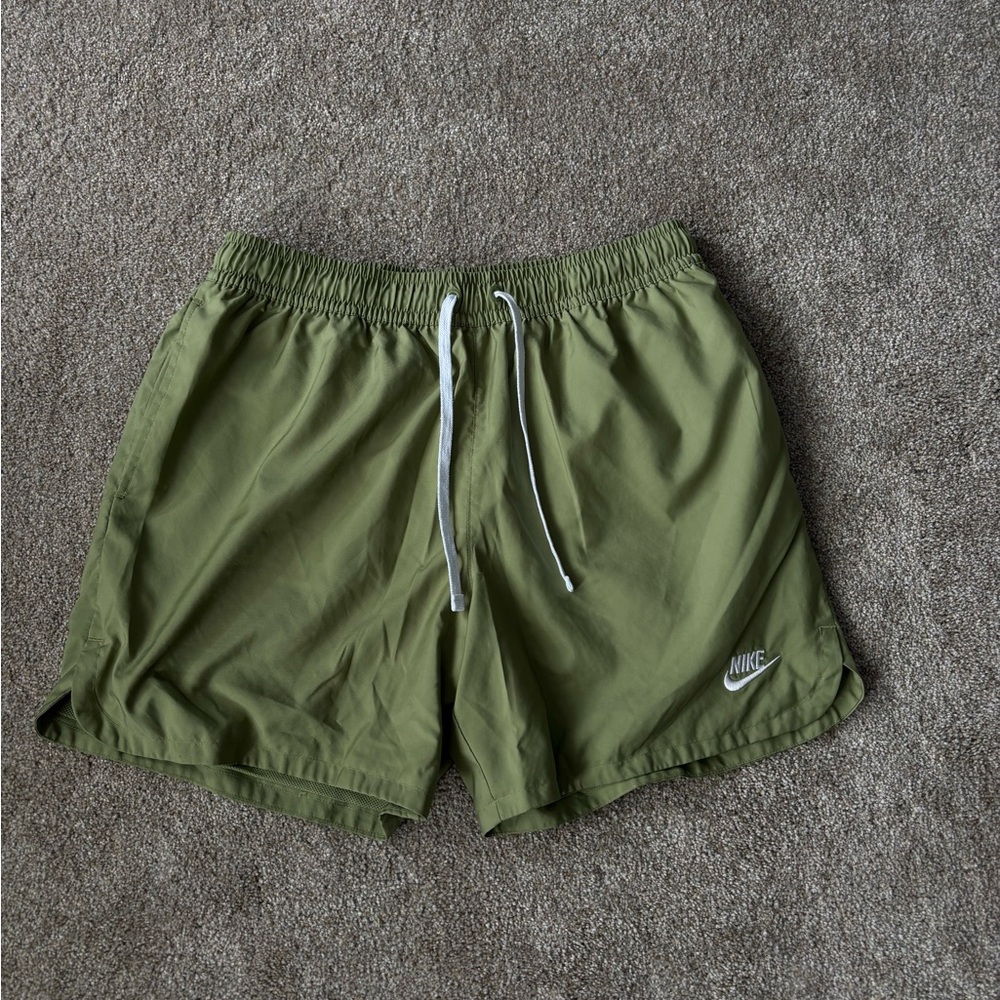 Nike Sage Green Mesh Athletic Shorts with Elastic Waist